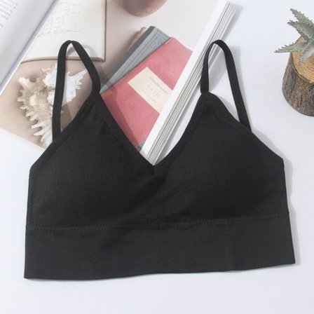 Thin Strapes Sports BH Gym BH Rygglös SVART