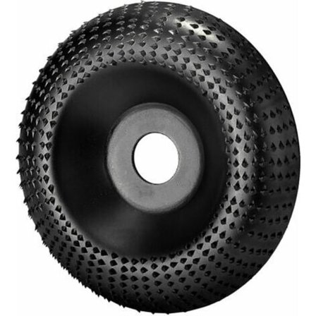 Træslibning Slibeskive Graveringsskive Vinkelsliber Kulstofstål Hjul 16mm ID 100mm OD, Sort