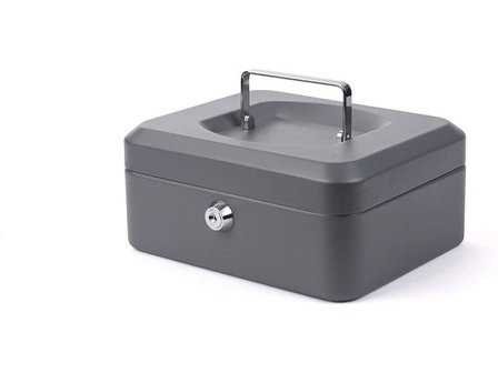 Pavo Kassaskrin 160x200x90mm mörkgrå - Lyreco - Kontorsmaterial - Arkivering och kontorsförvaring - Kassaskrin och tillbehör