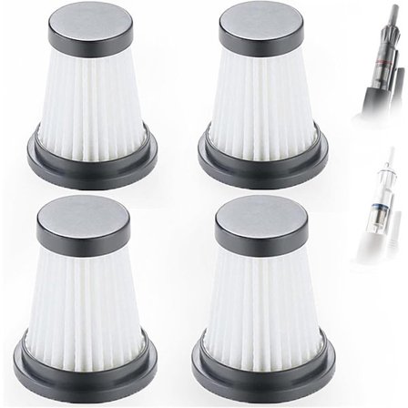 4x Hepa-filter lämplig för Moosoo K12, K12 Pro, K13 sladdlös dammsugare - Luftrening - Luftrenarfilter - Luftrenare - Kolfilter