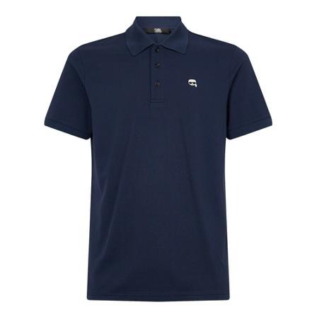Karl Lagerfeld, Ikonik Embroidered Polo Niebieski, Mężczyzna, Rozmiar: L
