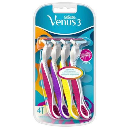 Gillette Venus3 Engangsskrabere 4 Stk, Skincare, Hårfjerning, Skrabere & Blade