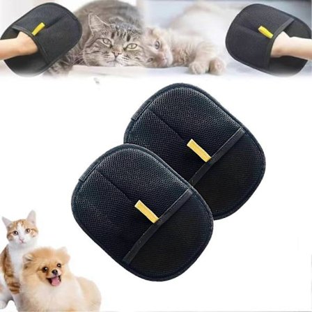 Pelsmagnet, Pelsmagnet Handske Kæledyrshårfjerner Handske, Genanvendelige Antistatiske Handsker til Glat og Sund Pels, til Tøj, Sofaer, Kæledyr (Pakke