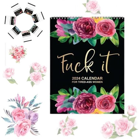 Kalenteri 2024 Väsyneille Naisille, 2024 Kalenterisuunnittelija Väsyneille Naisille Äiti Vitsilahja Seinäkalenteri Humoristinen Arkielämä
