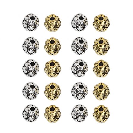 20 stk. legering skægperler retro hår rør perler smykker DIY vedhæng til armbånd halskæde fremstilling