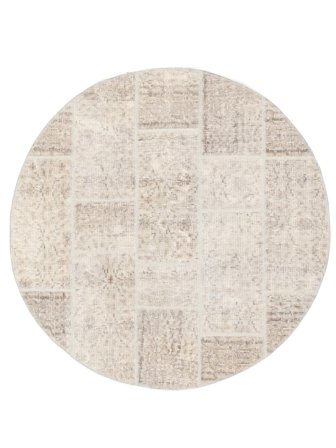 Anudada A Mano Patchwork Alfombra Ø 150 De Lana Pequeño