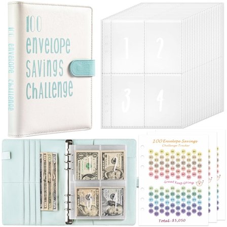 Käteiskirjekuoribudjettikansio säästöhaasteeseen Blue