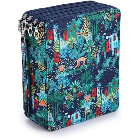 127 huller (skov-24x20x6,5 cm) blyantæske/blyantpose med stor kapacitet til professionelle eller amatørtegnere