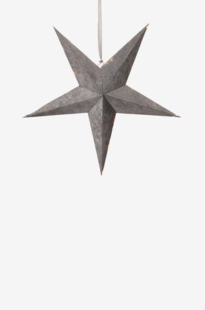 Star Trading - Velvet+lyskæde - Grå - Adventsstjerner - Fra Homeroom