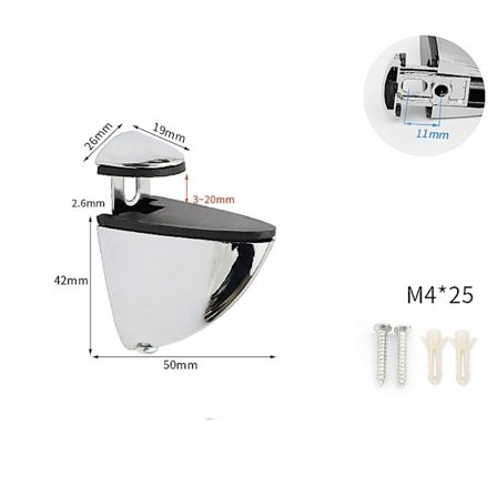 Glasdørklemme Glashyldeholder STYLE 4 STYLE 4