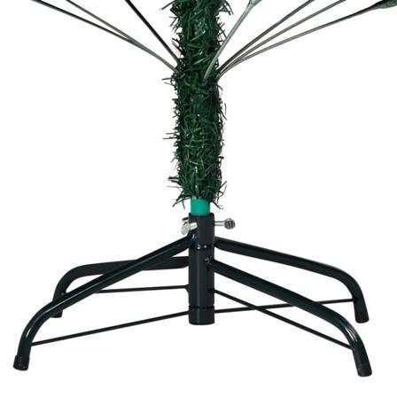 Vidaxl Plastgran Med Led Och Julgranskulor Grön 150 Cm Pvc Grön