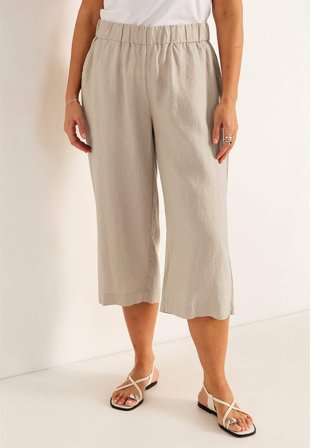 Cellbes of Sweden - Culottebukser Premium i hør i beige til damer i størrelse 50/52