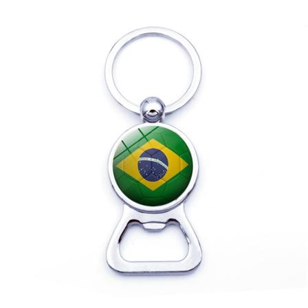 2 stk. Metallnøkkelring 2022 VM Fotball Nøkkelring-Brasil