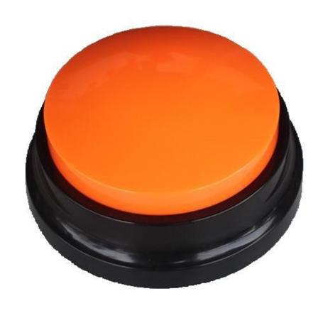 Tallennuspainike lemmikkieläinten interaktiivinen lelu viestintäkoulutuksen ääni (oranssi) orange
