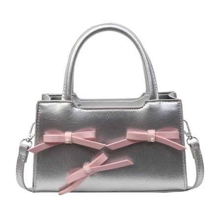 Unik Butterfly Ribbon Purse Dam Elegant Axelväska PU Läder Handväska