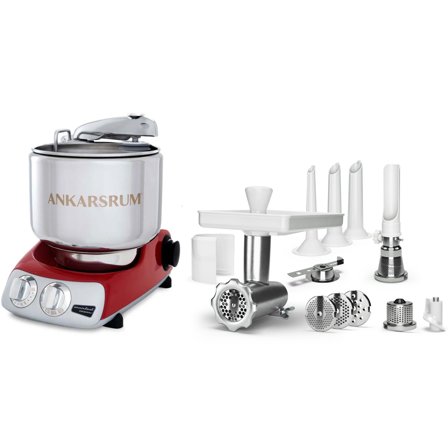 Ankarsrum Assistent AKM 6230 røremaskine + komplet kødhakker, rød | KitchenOne