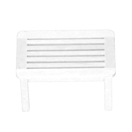 Dukkehus Miniatyr Benk Levende Livaktig Utseende Ren Farge Dukkehus Hagekrakk for 1:12 Dukkehusdekorasjon Hvit