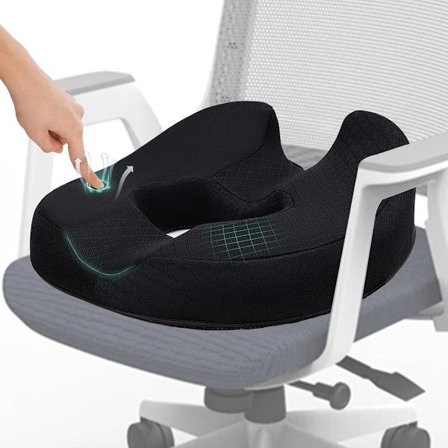 Haleben Smerte Lindring Memory Foam Coccyx Pude Donut Pude til Langvarig Siddende