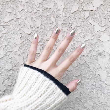 Manikyrspegel Silver Kort Nagellapp 24st