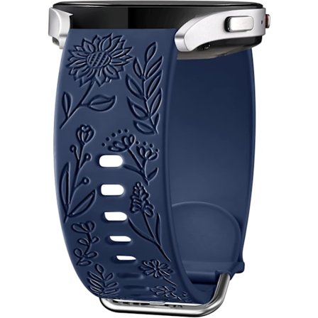 Auringonkukka-kaiverrettu ranneke Samsung Galaxy Watch 7 6 5 4 40mm 44mm naisille, 20mm pehmeä silikoniranneke Galaxy Watchille