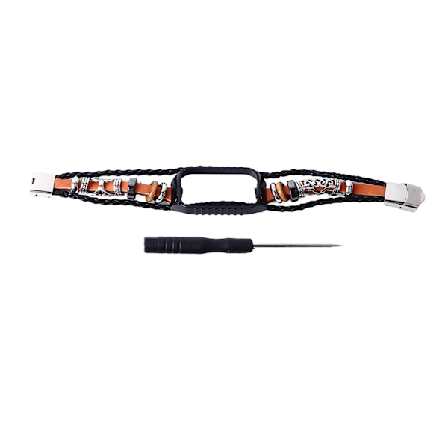 Erstatningsarmbånd i retro etnisk stil, stilig armbånd i skinn med perler til Redmi 2 og Xiaomi Band 8 Active, brun