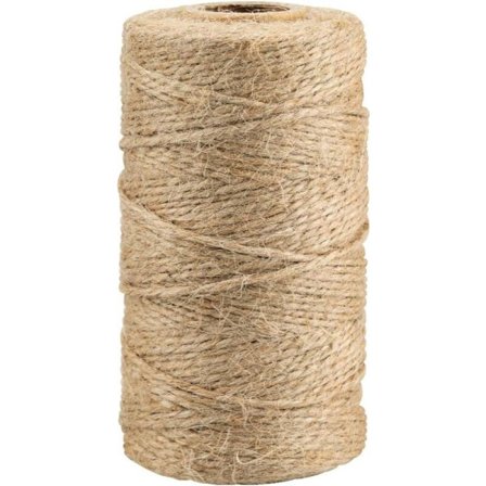 100m JUTE SNOR Naturligt reb Havesnor Fint reb til havearbejde Bryllupsdekoration, Kreativ kunst DIY Gaveindpakning
