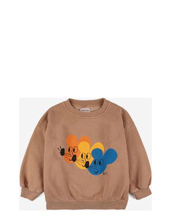 Multicolor Mouse Sweatshirt Sweat-shirt Genser Brun Bobo Choses*Betinget Tilbud