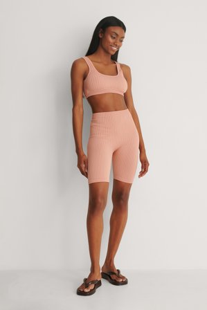 MANGO Bermuda - Shorts cyklistes - Rose - Medium