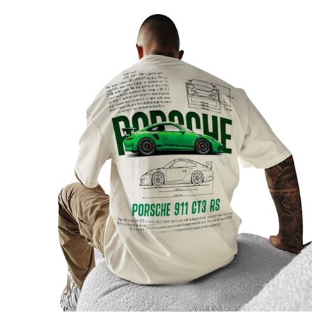 Porsche 911 T-shirt, Bilentusiast Tee, Afslappet T-shirt til Bilentusiaster