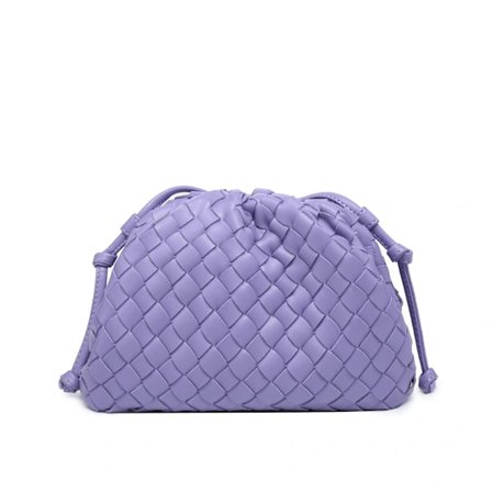 Cloud Rygsæk 2024 Ny Stil Taske Dame Ko Læder Rynket Knyte Taske Dame Håndtaske Skuldertaske MJ51 Lilla Purple 22*9*14cm