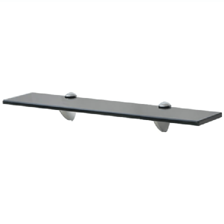 Vidaxl Svävande Hyllor 2 St Glas 50x20 Cm 8 Mm Svart