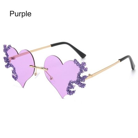Flame Heart solglasögon Solglasögon LILA