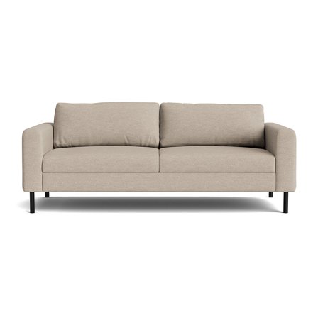 Oslo 3 personers sofa - Cona Beige - 206x87x77 - Slidstærk 3 personers sofa med Nozag fjedre, PU skum & Stål - Beige sofa