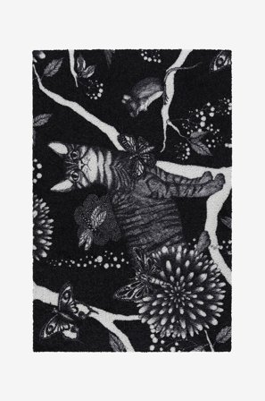 InHouse Group - Dörrmatta Catzy - Musta - Ovi- & porrasmatot - 60X90 - - Homeroom