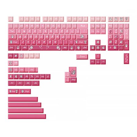 PBT Keycaps 148 Keys Cherry-Profile DYE-SUB Classic Keycap til mekanisk tastatur Pink Kanin Personlige KeyCaps