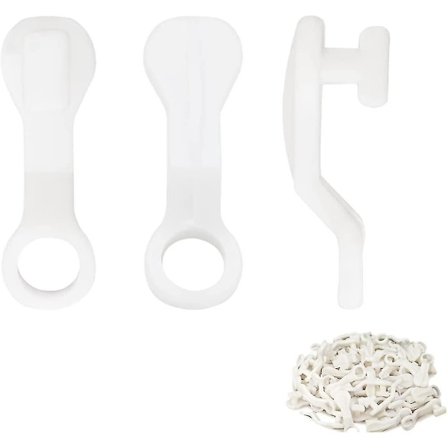 Gardinskinne Glide-Hængere Hvide Plastik Gardinskinne Hængere Glide Beslag Kompatibel Med Gardin Vinduesbehandling 50 Stk