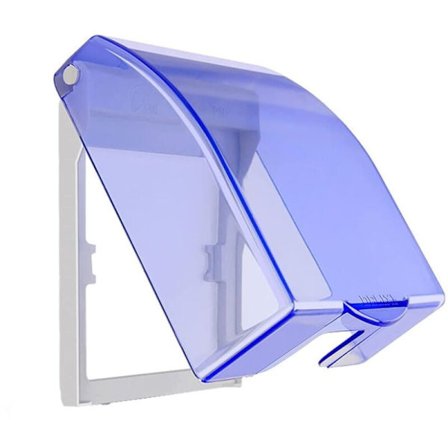 Vattentätt Uttagsskydd för Badrum för att Förhindra Vattenstänk i Uttag [Transparent Blå]