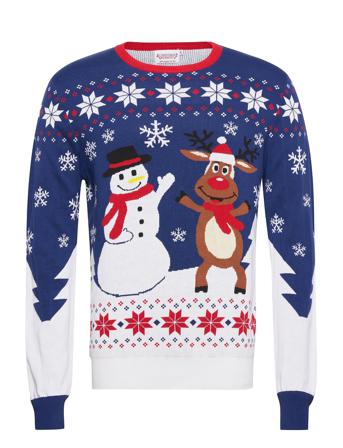 Friendsship Sweater Strikkegenser M. Rund Krage Multi/mønstret Christmas Sweats
