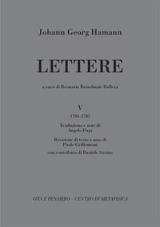 Lettere. Vol. 5: (1783-1785) Johann Georg Hamann