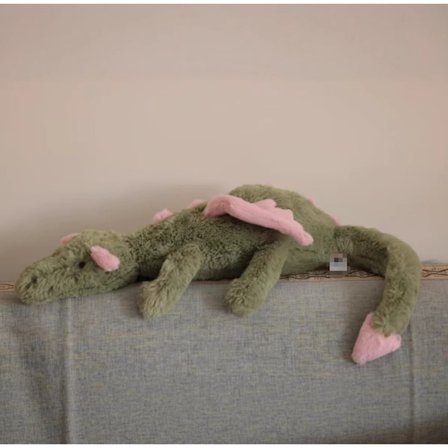 Dragon Plysjleketøy i Britisk Stil – Søt Himmeldrake & Matcha Drage Myk Dukke Gave