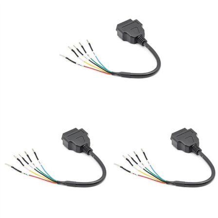 3X 16Pin OBD OBD2 K Line Can Jumper Tester Connector Bildiagnostisk forlengelseskabel Pigtail Cord