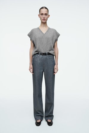 COS Femme Jean Droit Column in Gris