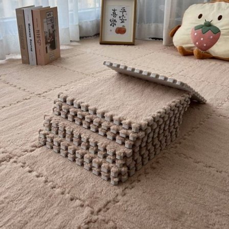 10 stk 30*30cm Baby Play Mat Treningsmatte for barn LYS lys kaffe