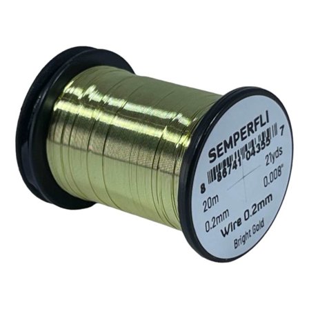Semperfli Wire 0.2mm - Bright Gold