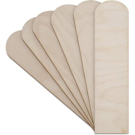 Puukansio - CREATIVE DECO - 20 x 5 cm - Maalaamaton - Muotoleikattu