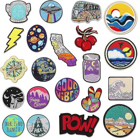 #Kirjonta Rauta-on-lappu 20 kpl Sekoitettu Avaruus Kirsikka Pullo Laastari Tarra Rauta-on-sovellukset tai Ommeltava Merkki Vaatteille T-paita Farkut 