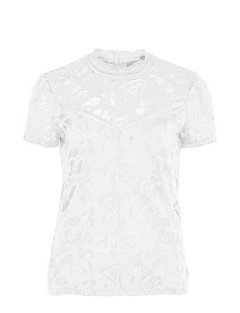 Vistasia Lace S/S Top - Vila White