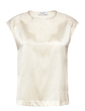 Rosemunde Rwjade Silk Sl Lace Top - Cream - 36