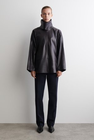 COS Women's Slim Wool Blend Trousers in Blue