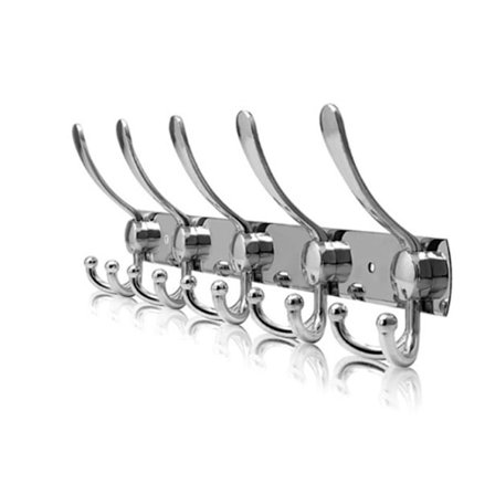 Klädkrok, rostfritt stål klädkrok, rostfri handdukskrok, klädställning, klädställning ca 30 kg belastningsbar (silver)